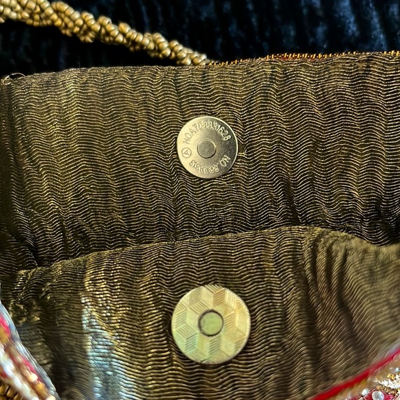 Handmade Wristlet Beaded Sequins Vintage Purse High Quality craftsmanship 9”x 7” - Picture 6 of 11